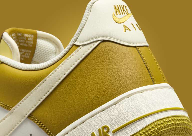 Nike Air Force 1 Low Bronzine Saturn Gold Heel