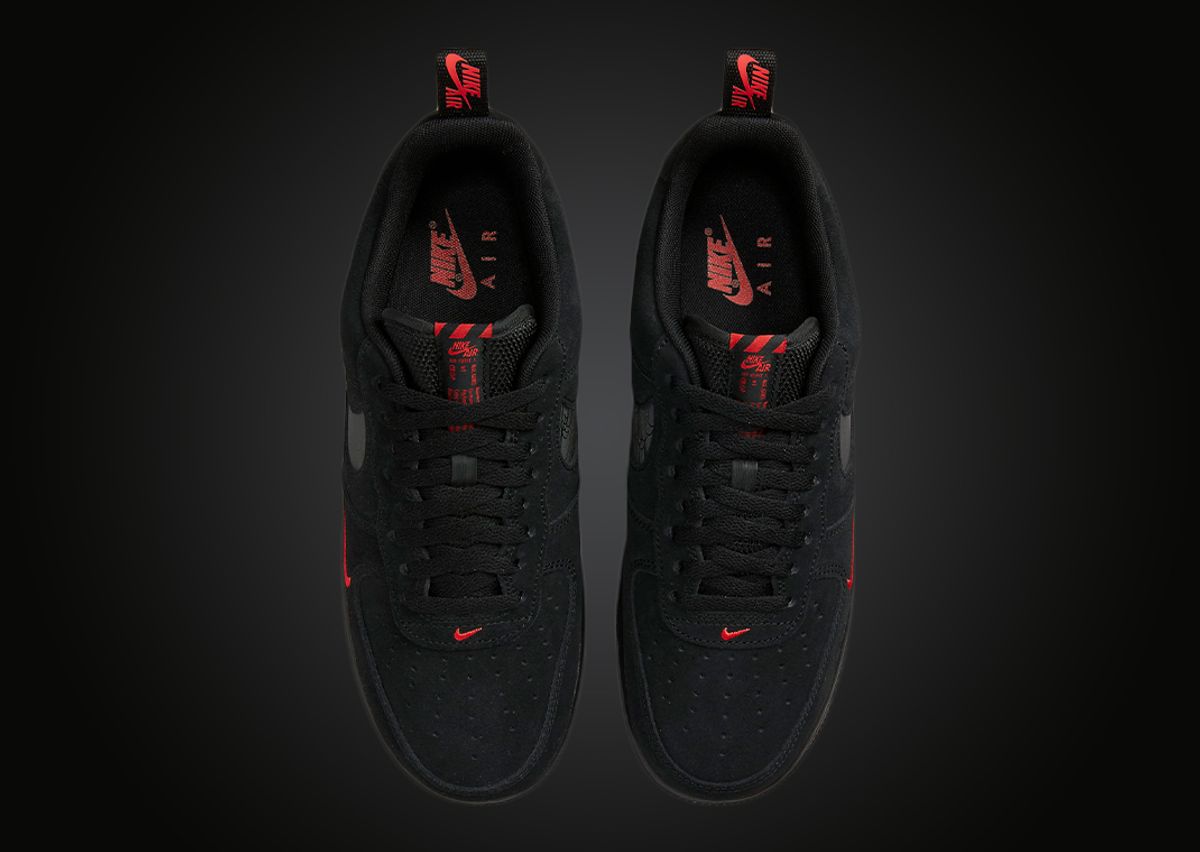 Enter Stealthy Season With The Nike Air Force 1 Low LV8 Black Light Crimson