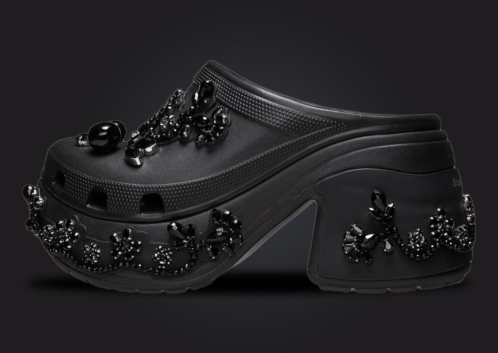 Simone Rocha x Crocs Siren Black Medial