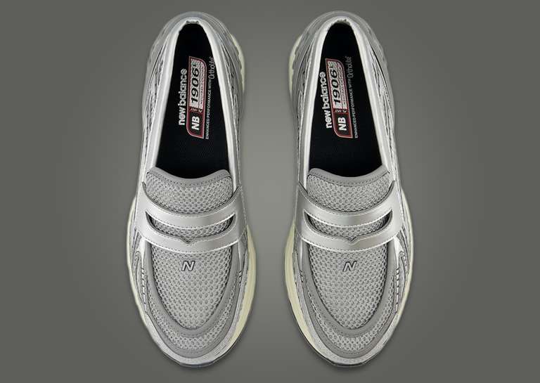 New Balance 1906L Loafer Metallic Silver Top 