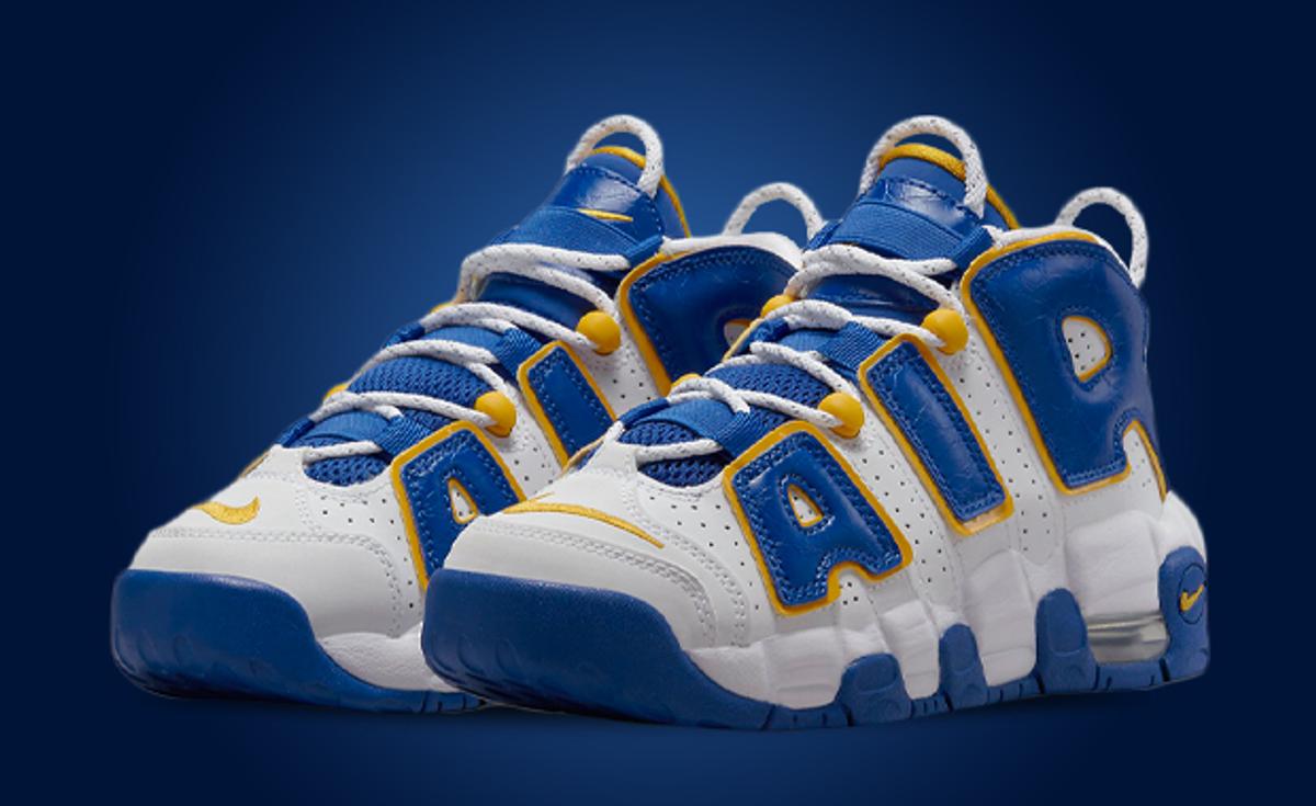 This Nike Air More Uptempo Is Dressed In Warriors Colors