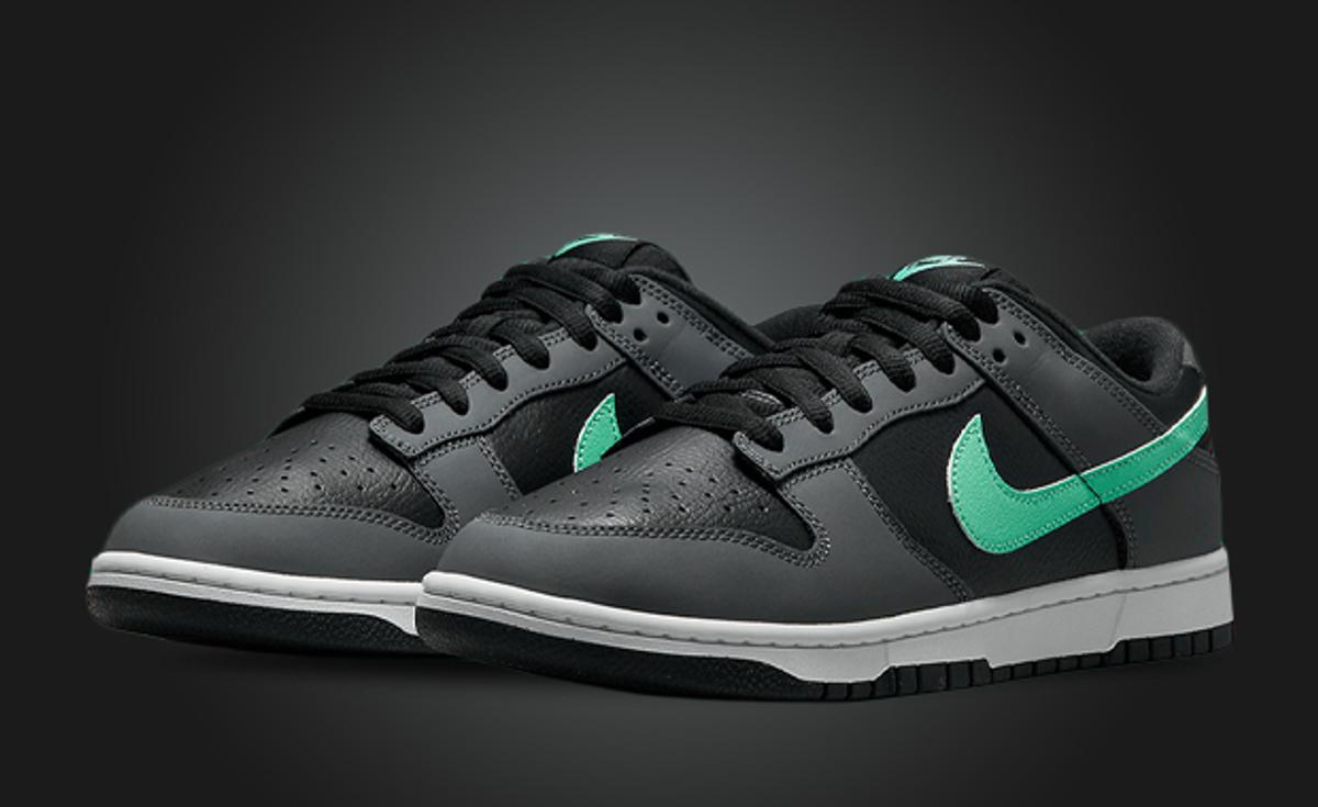 Green Glow Swooshes Contrast This Nike Dunk Low Colorway