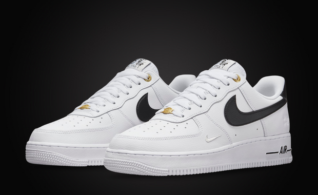 White air forces outlet black check