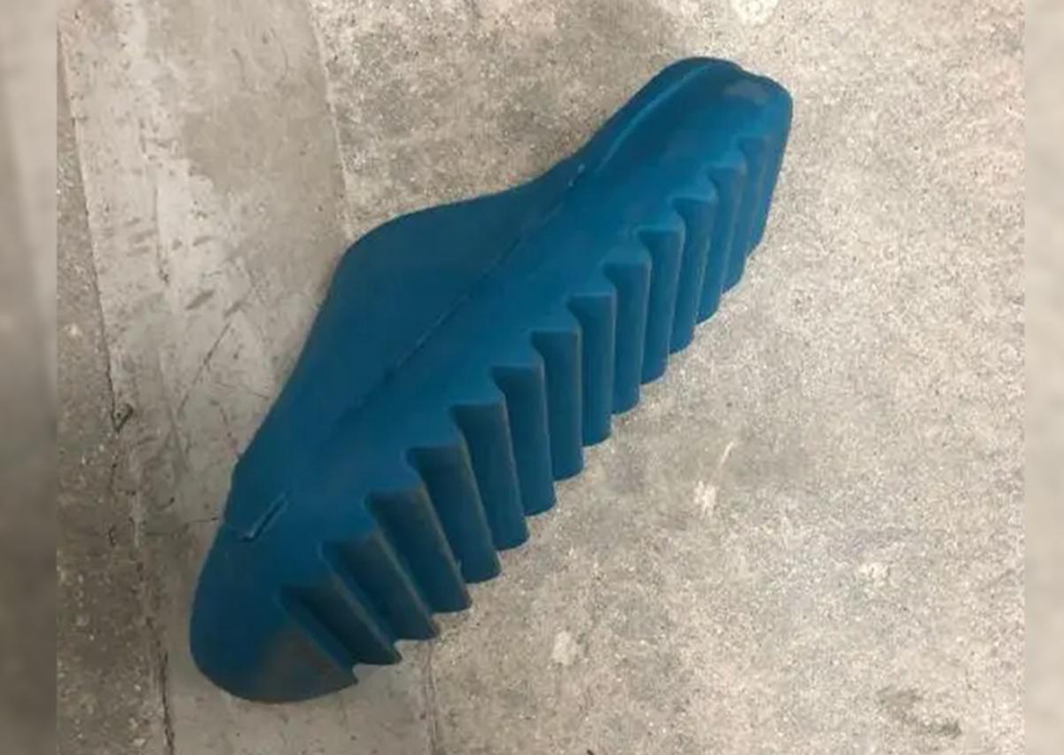 Photo Of An Early Prototype Of The Yeezy Slide, Tweeted Out By Ye In 2018