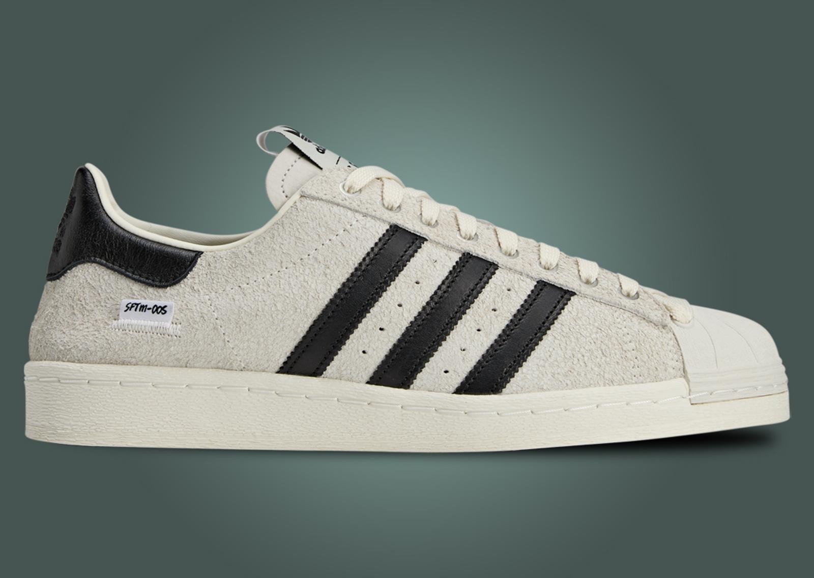 SFTM x adidas Superstar 82 Cream White Lateral