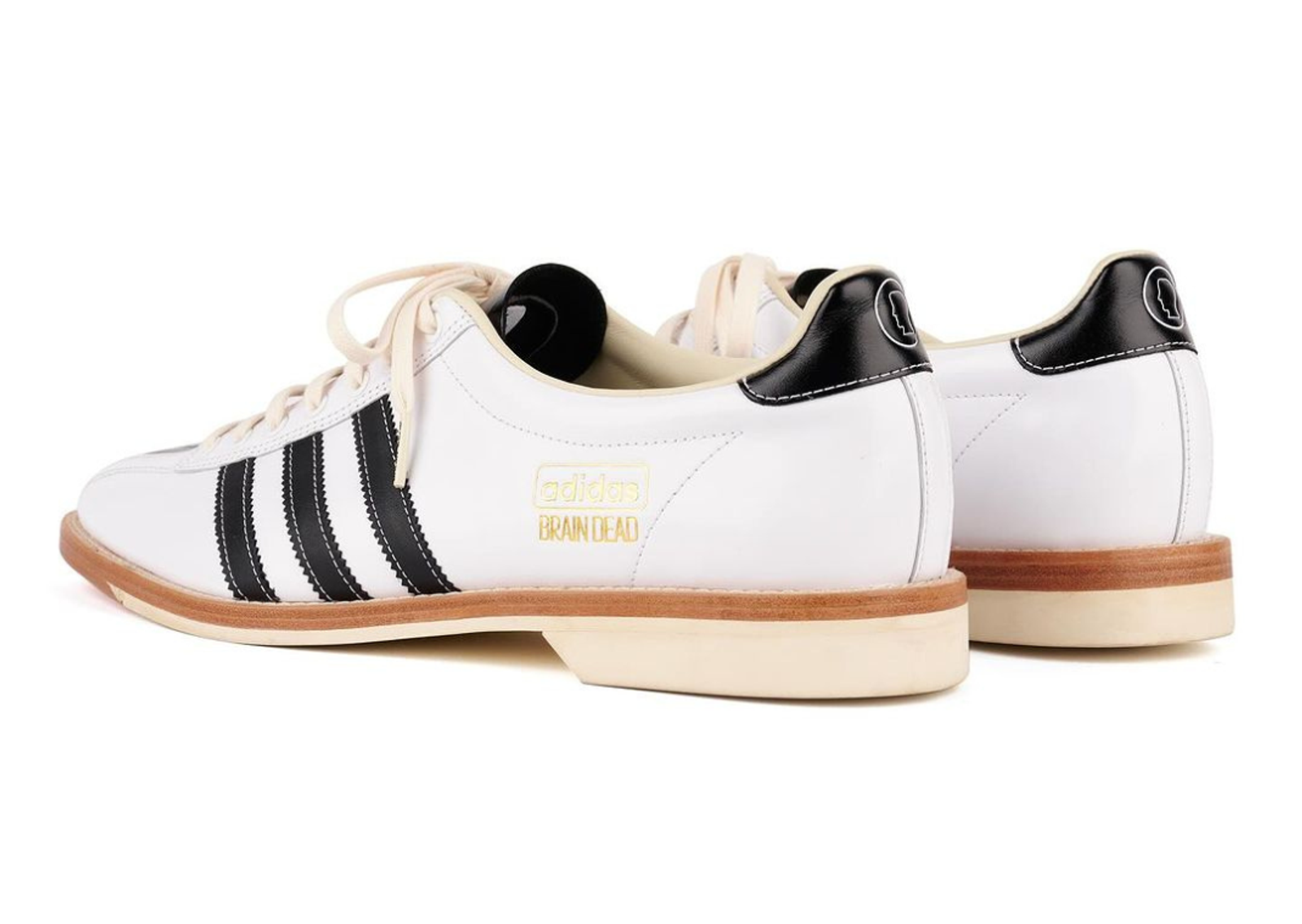 Brain Dead x adidas Bowling Shoe White Heel Angle