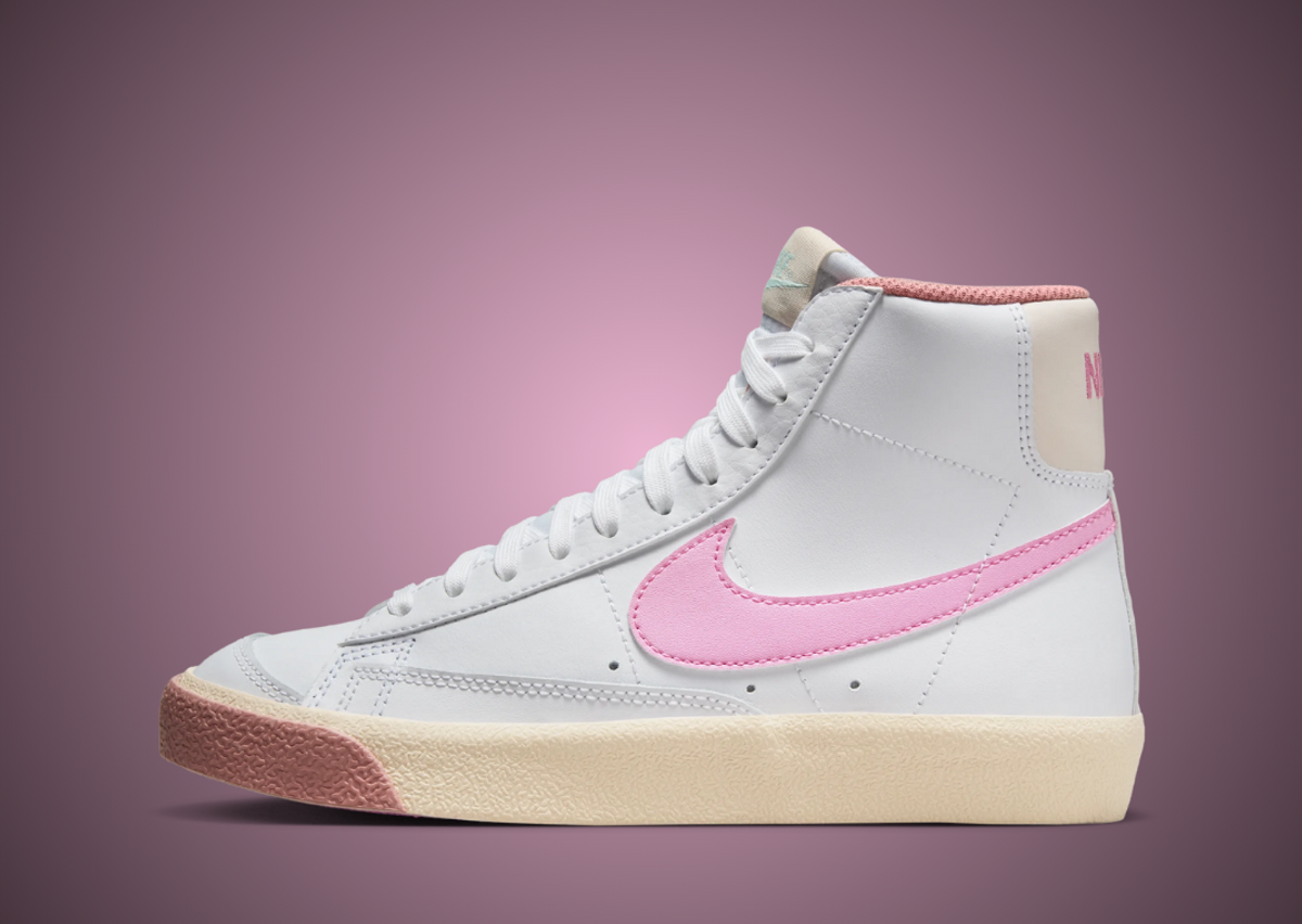 Nike Blazer Mid '77 White Guava Ice (GS) Lateral