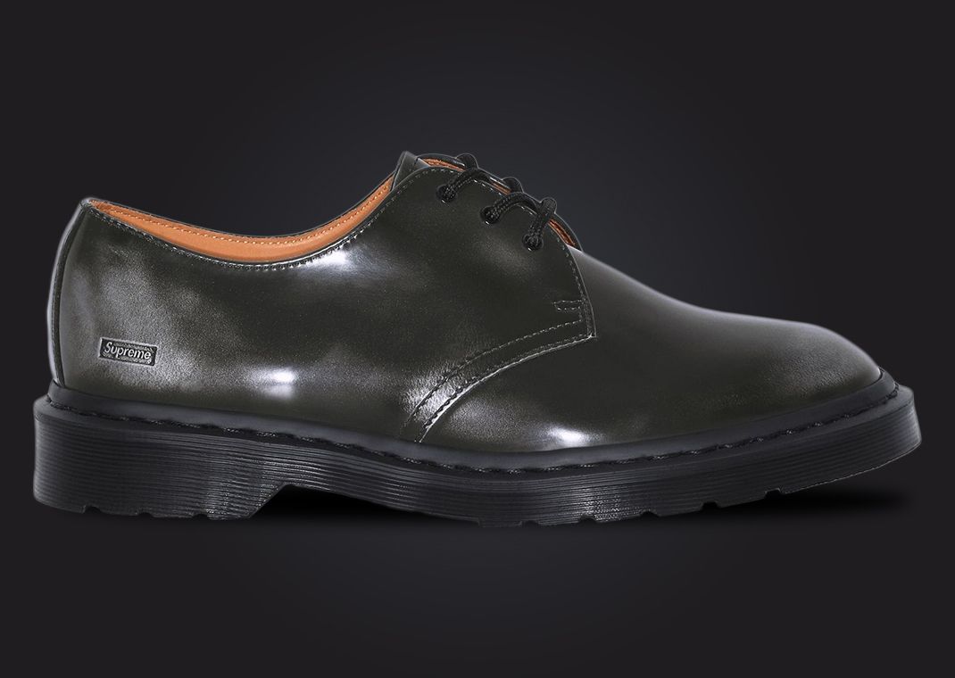 The Supreme x Dr. Martens 1461 3-Eye Shoe Wear Away Pack Releases 