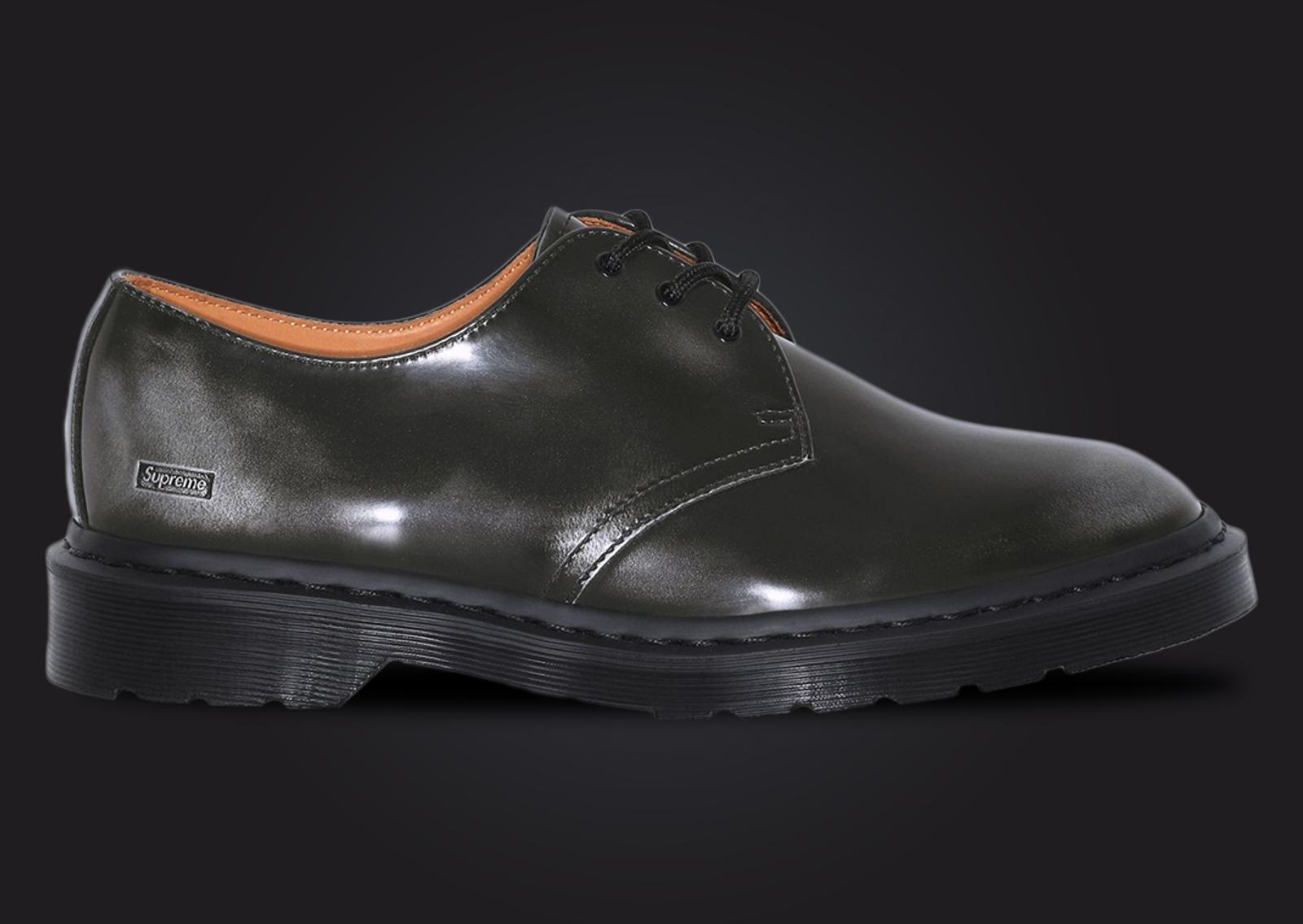 Supreme x Dr. Martens 1461 3-Eye Shoe Wear Away Black Lateral