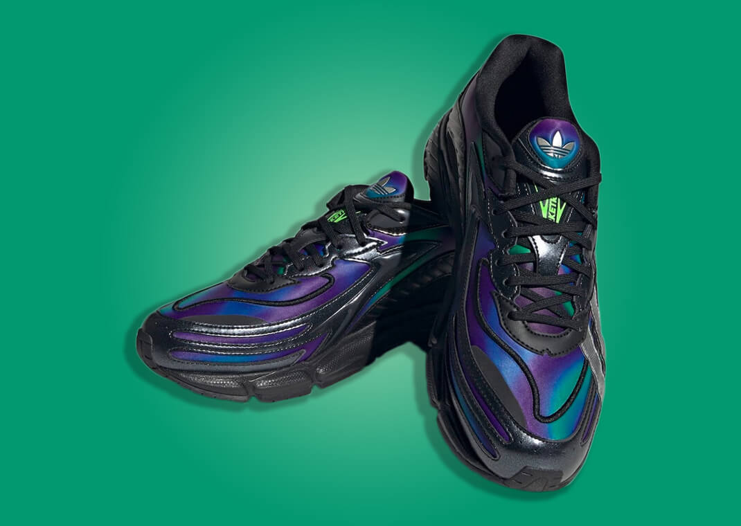 adidas' Orketro 2.0 Core Black Solar Green Features an Iridescent