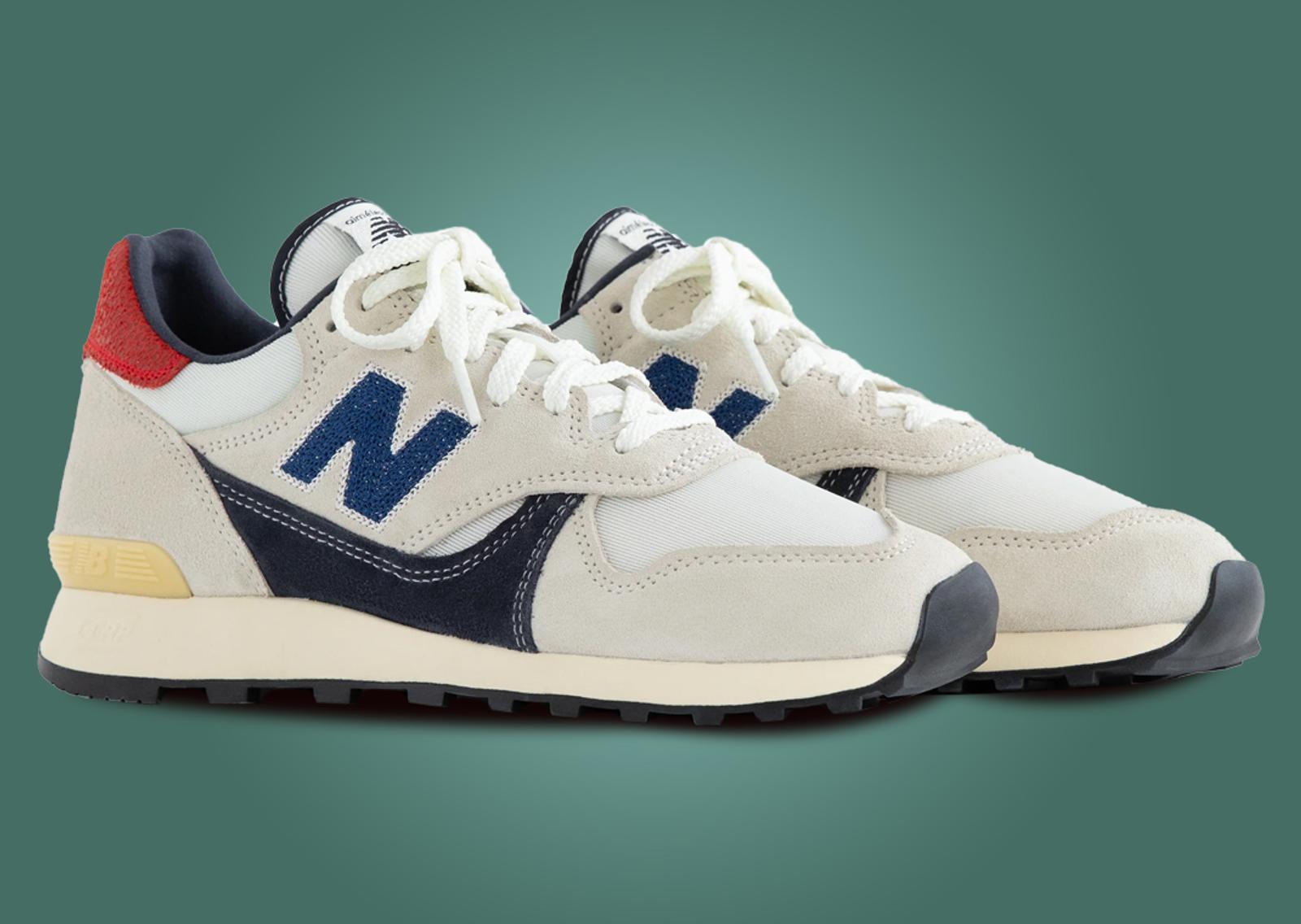 Aime Leon Dore x New Balance 475 White Red Navy Angle