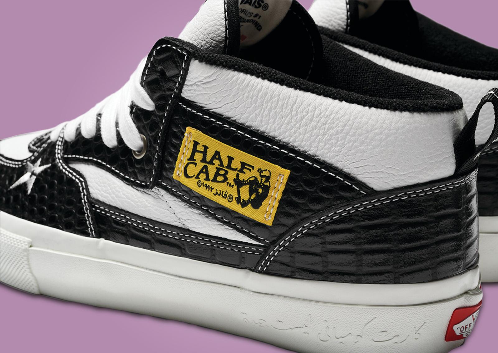 Carpet Company x Vans Skate Half Cab Black Marshmallow Detail