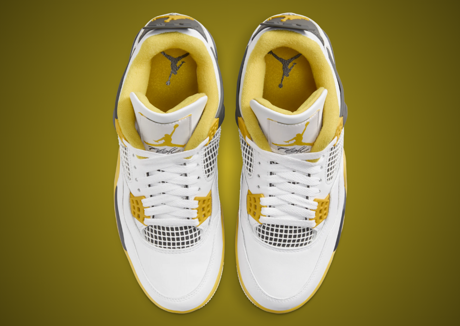 Air Jordan 4 Retro White Vivid Sulfur (W) Top