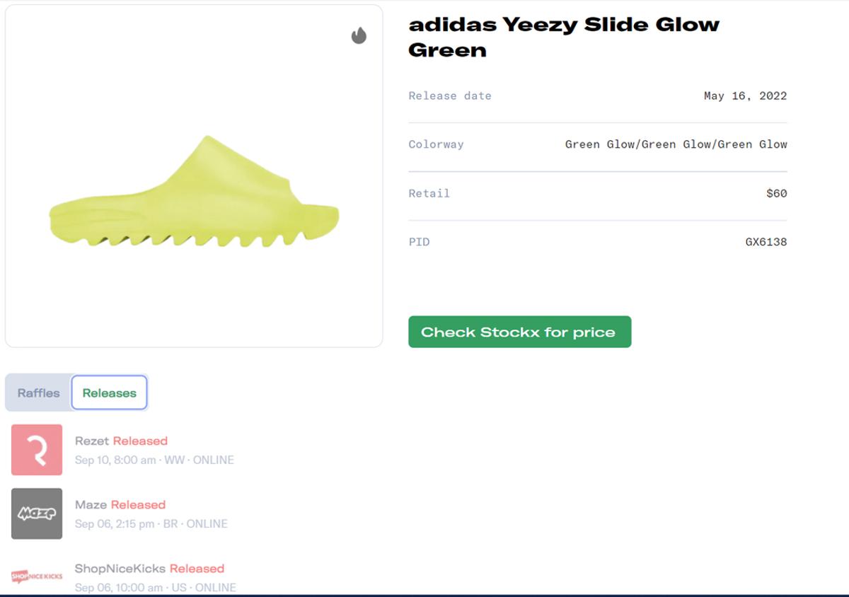 adidas Yeezy Slide Green Glow Release Guide