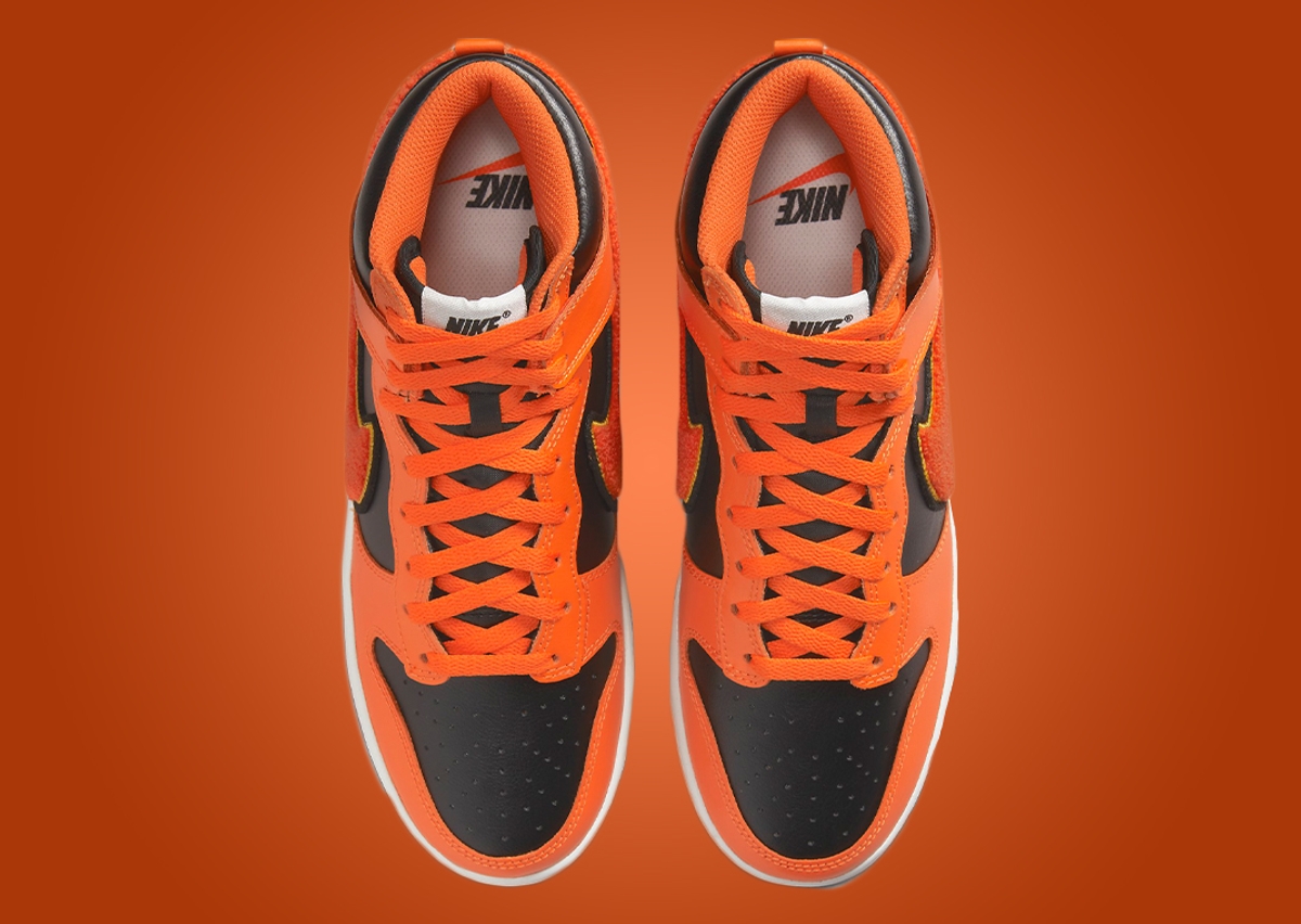 Black And Safety Orange Dresses The Latest Nike Dunk High