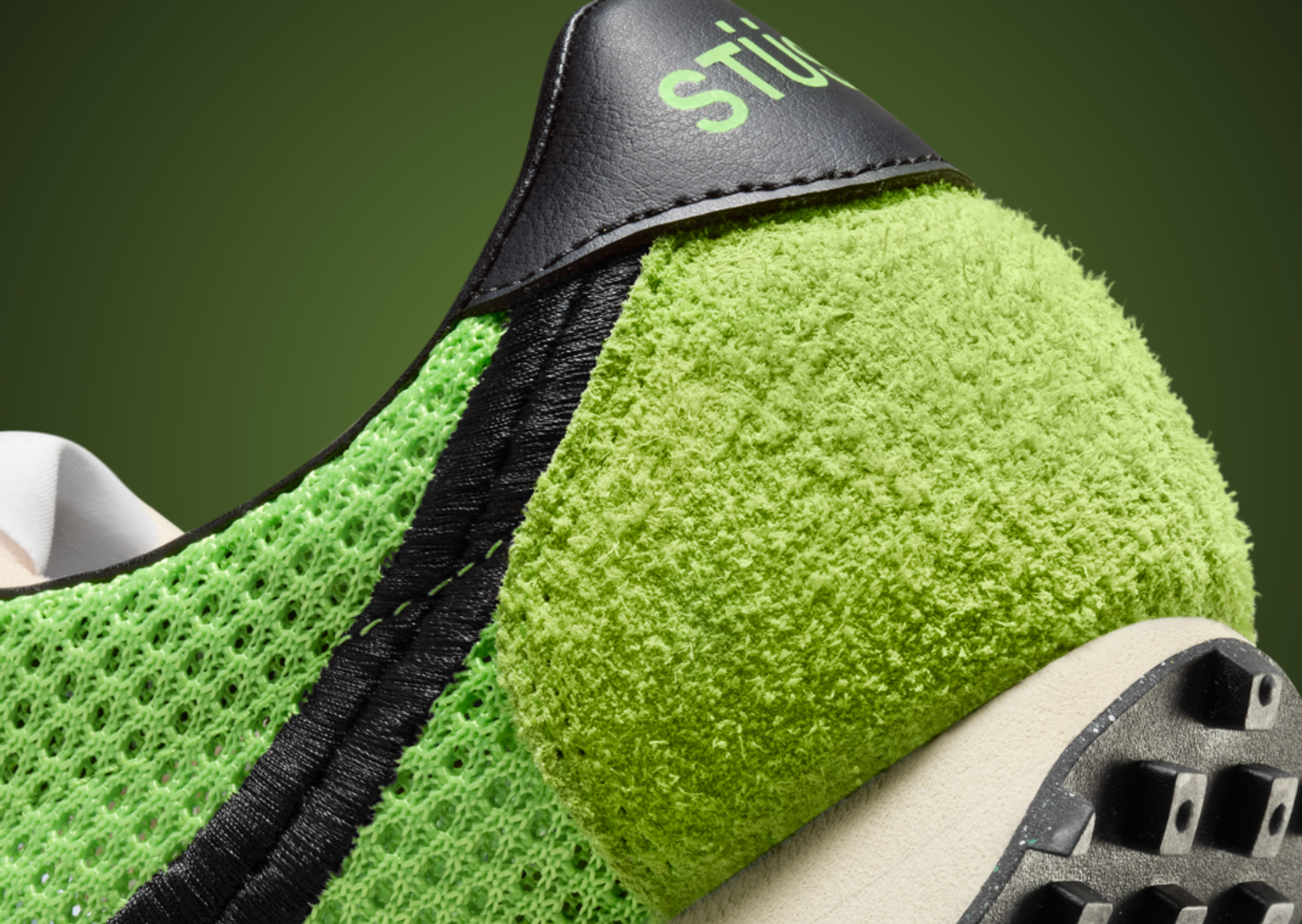 Stussy x Nike LD-1000 SP Action Green Heel Detail