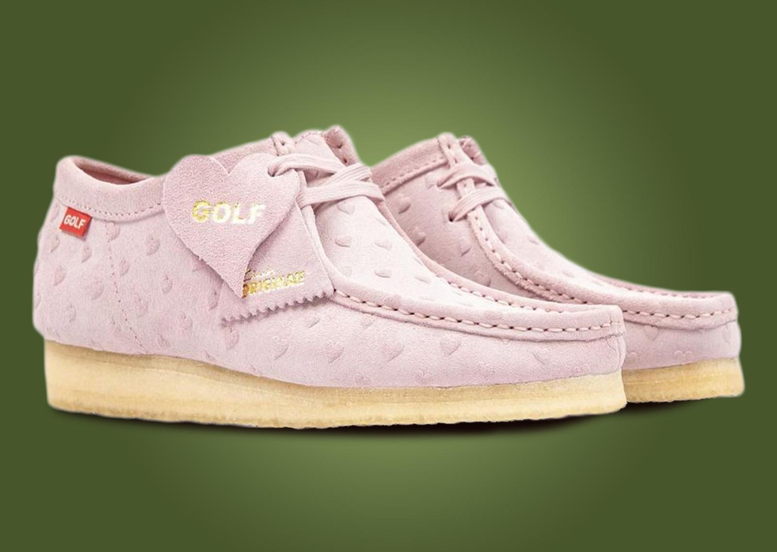 Golf Wang x Clarks Originals Wallabee Pink Angle