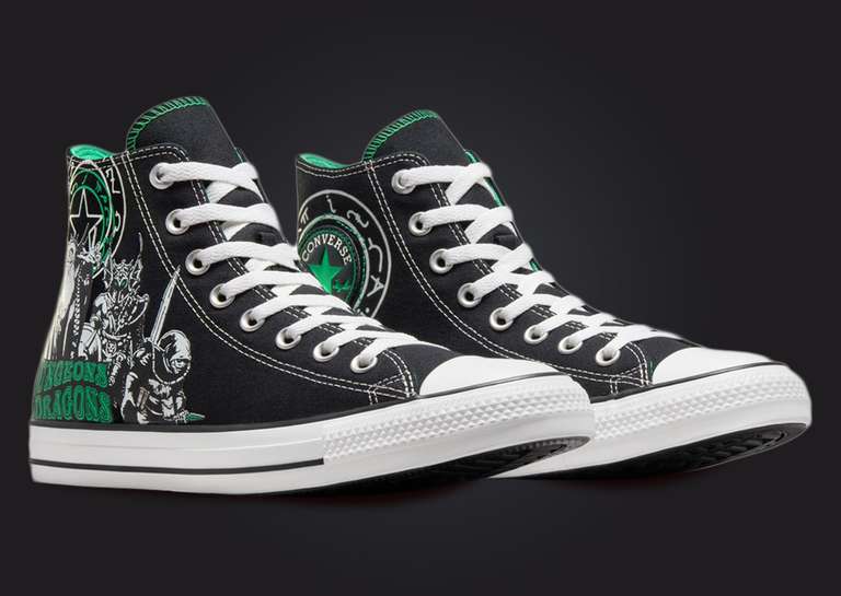 Dungeons & Dragons x Converse Chuck Taylor All Star Black Green Angle