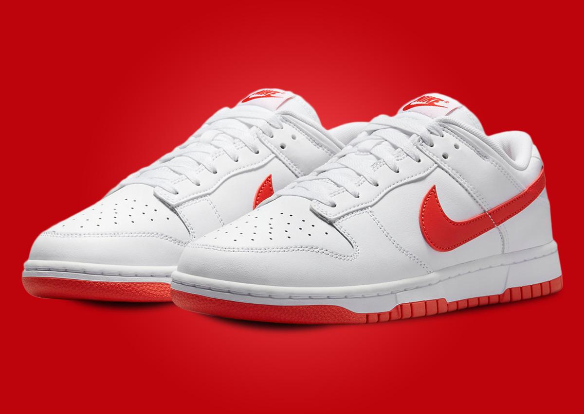 Nike Dunk Low White Picante Red