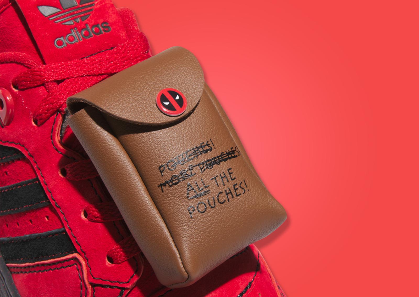 Deadpool & Wolverine x adidas Rivalry Low Deadpool Tongue Detail