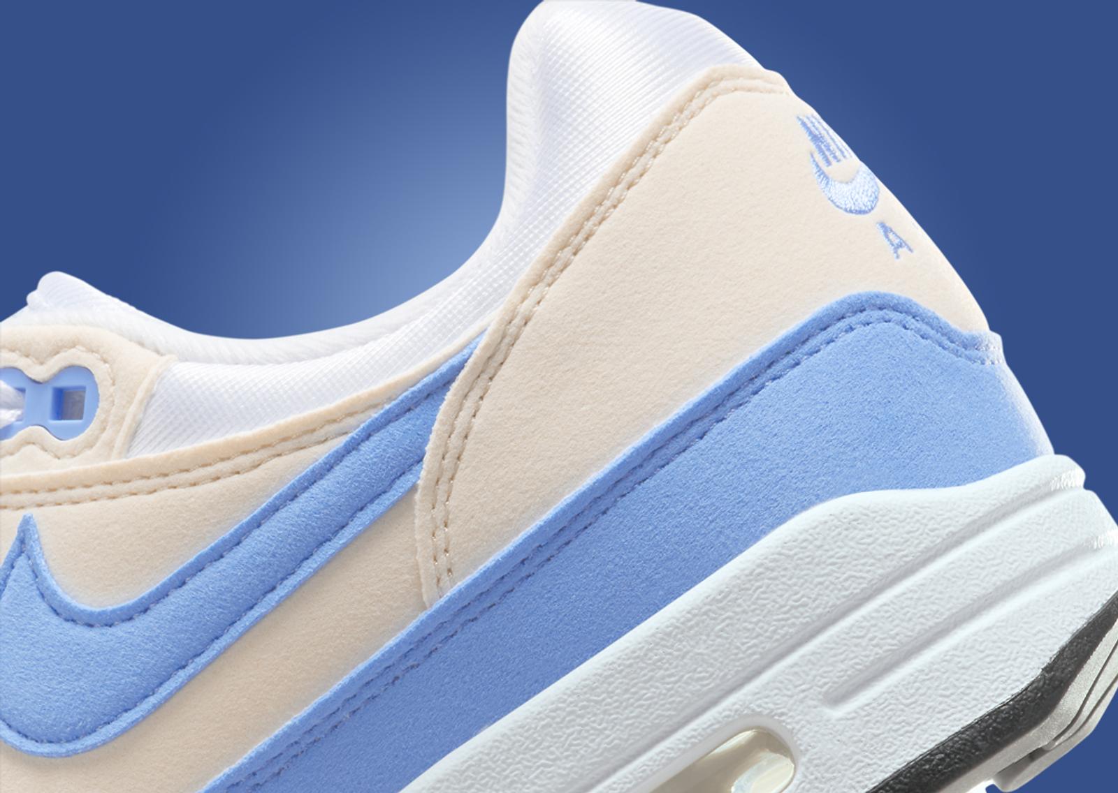 Nike Air Max 1 White Royal Pulse (W) Heel Detail