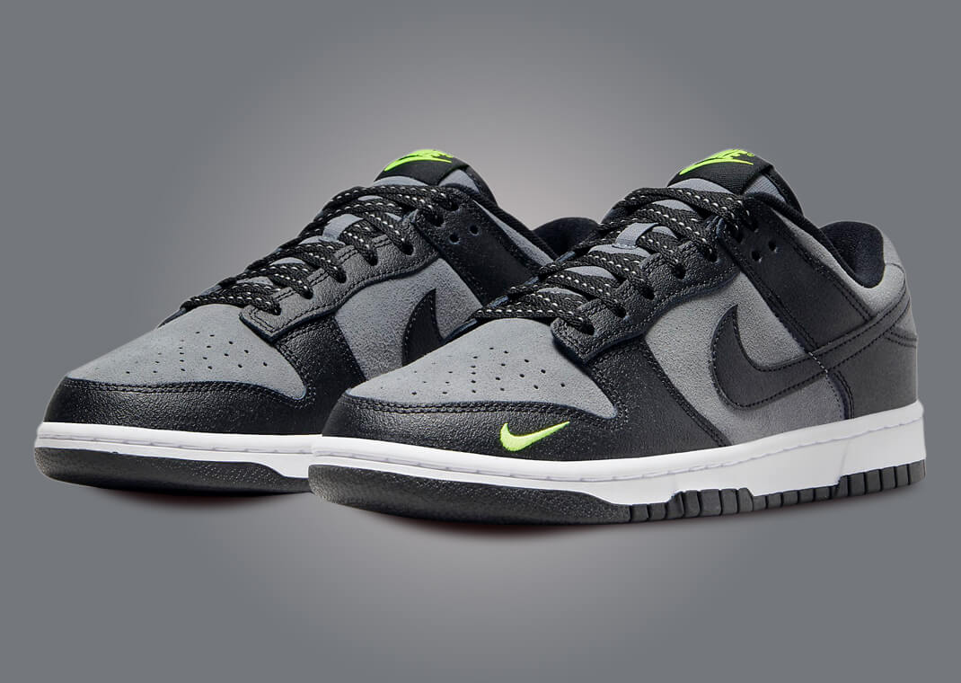 The Nike Dunk Low Black Grey Volt Keeps Things Stealthy