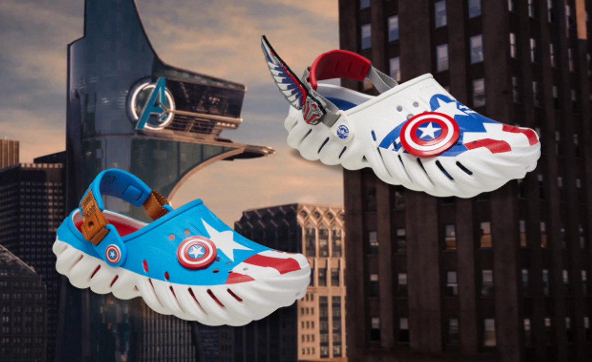 The Marvel x Crocs Echo Clog Captain America Pack Releases June 2024