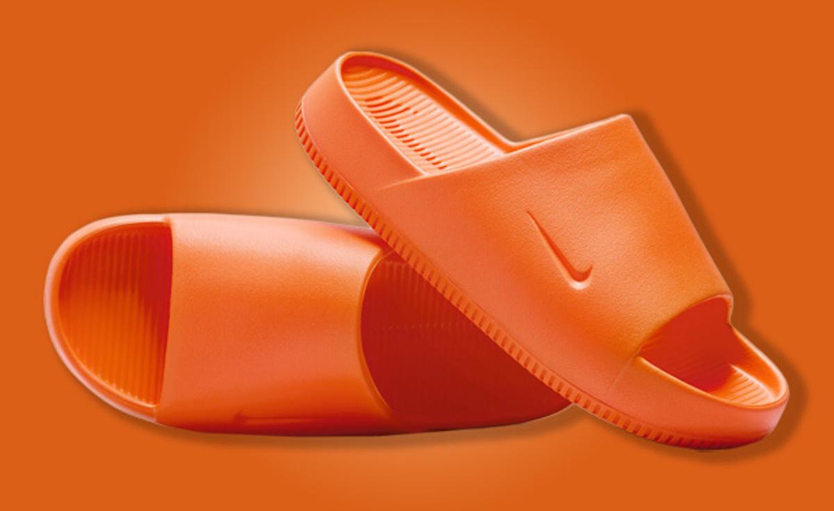 The Nike Calm Slide Bright Mandarin Releases Holiday 2023