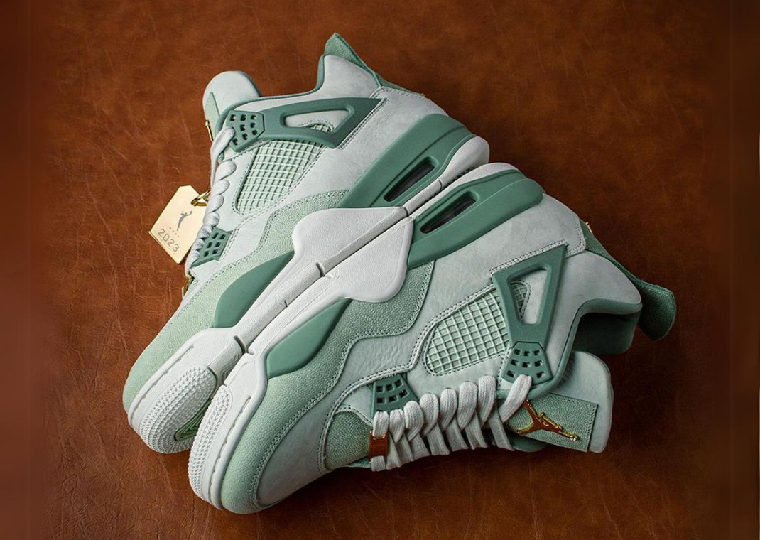 Air jordan 4 vert hot sale