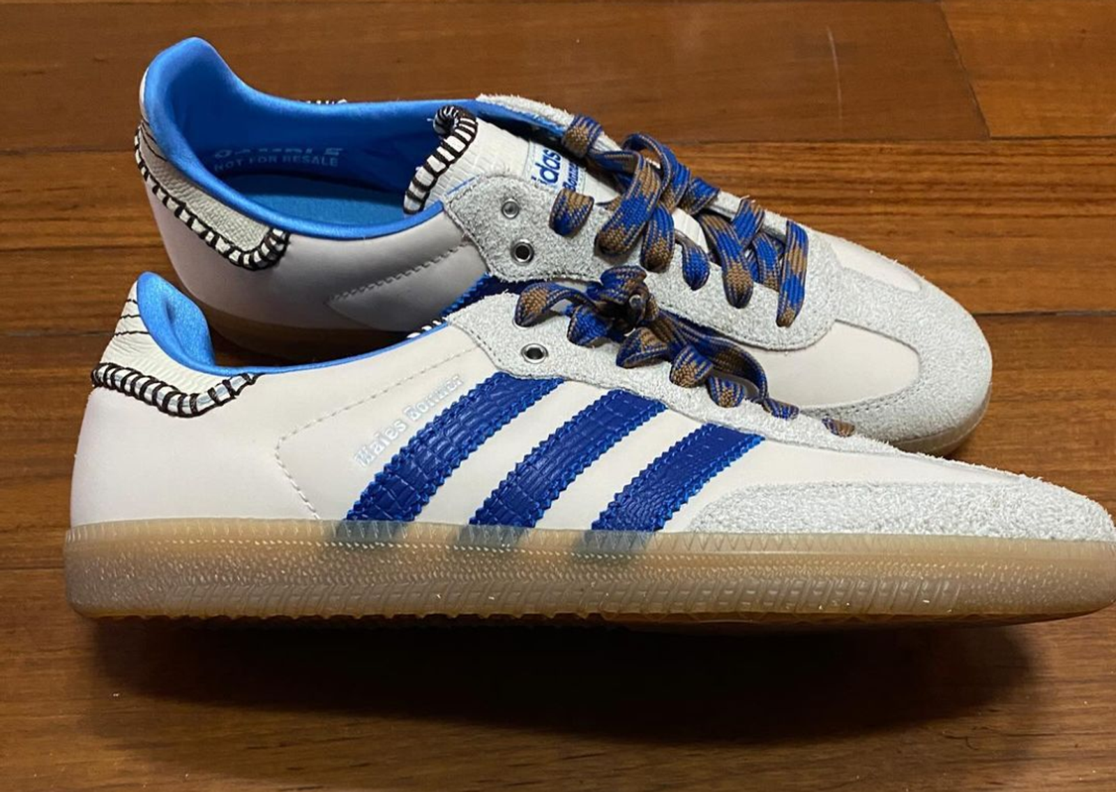 Wales Bonner x adidas Samba White Royal Blue Lateral