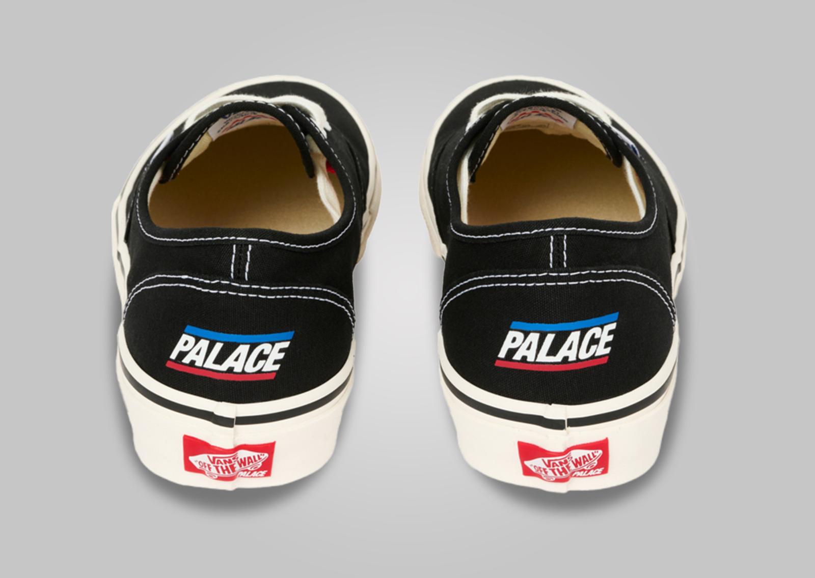 Palace Skateboards x Vans Authentic Black White Back