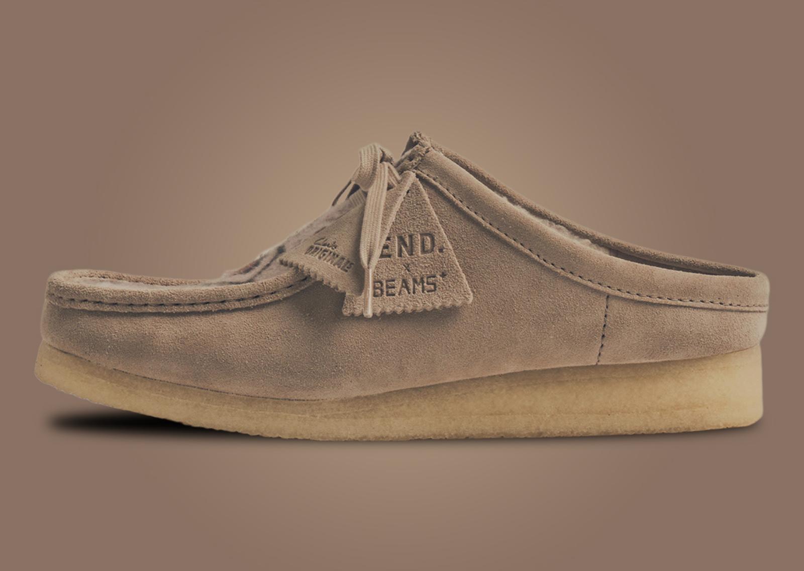 End x Beams Plus x Clarks Originals Wallabee Mule Ski Club Lateral