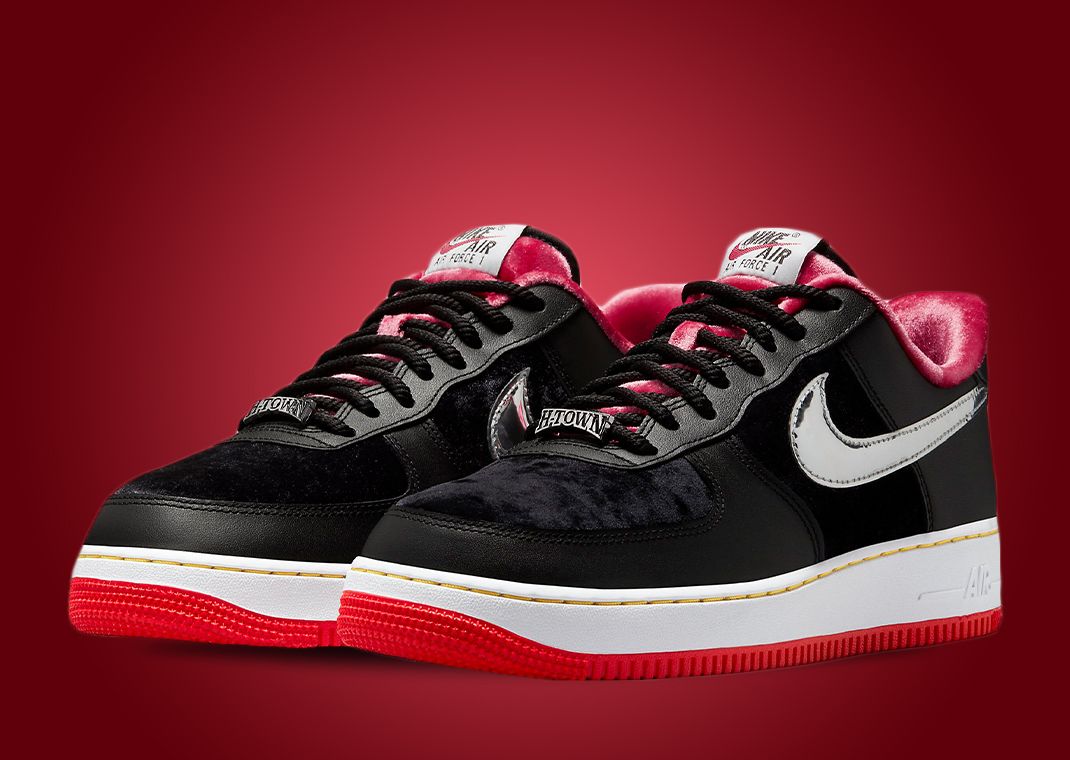 Nike air force outlet 1 low black red