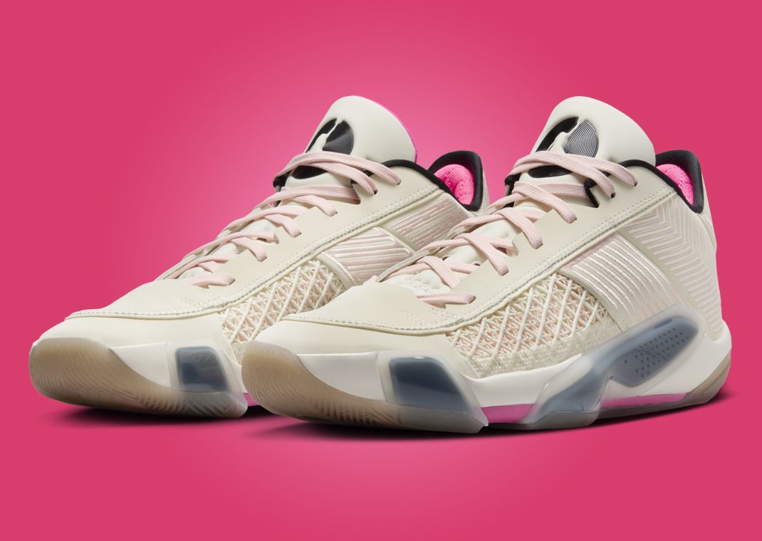 Pink jordans clearance new