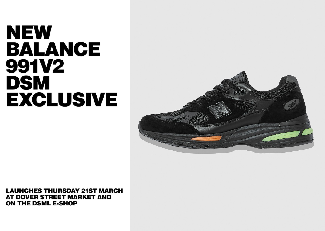 The Dover Street Market Exclusive New Balance 991v2 London Marathon  Releases March 2024