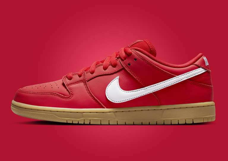 Nike SB Dunk Low University Red Gum Lateral
