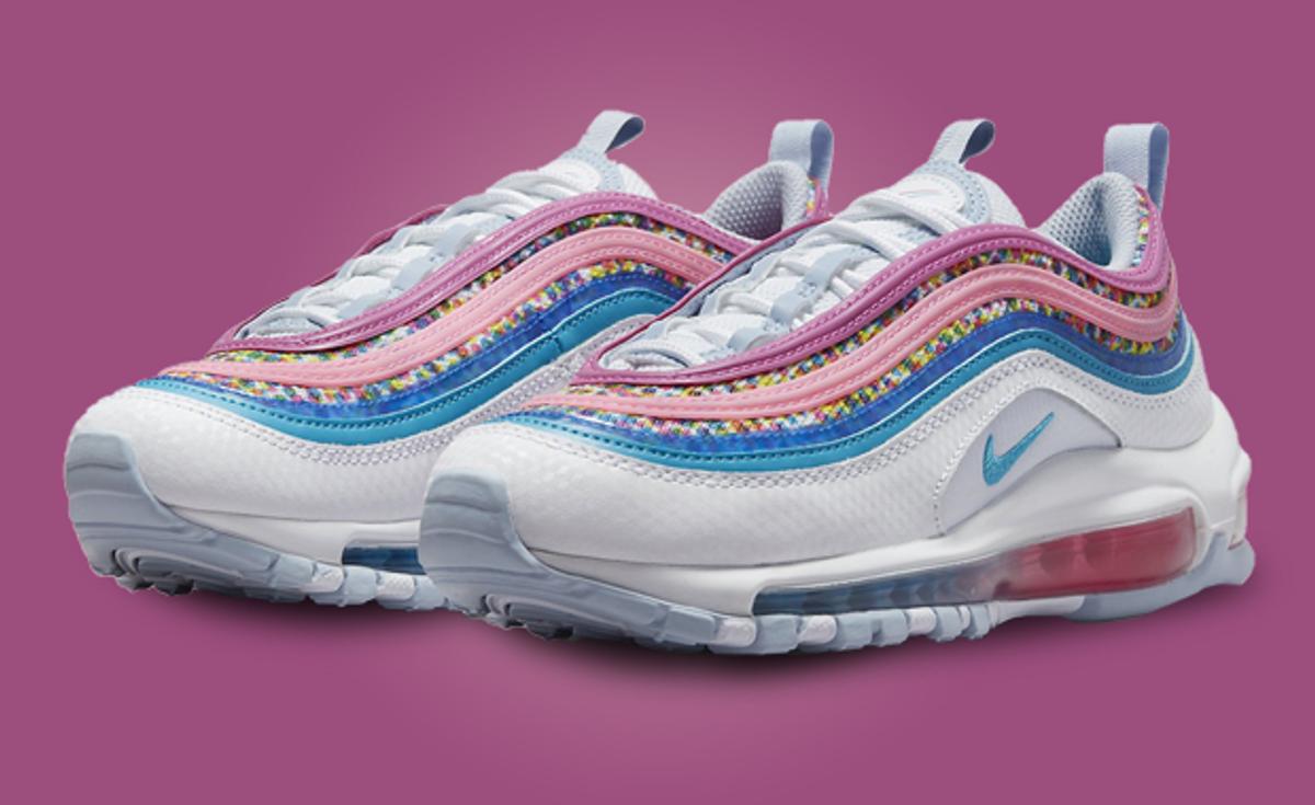 A Kaleidoscope Of Colors Decorate This Nike Air Max 97