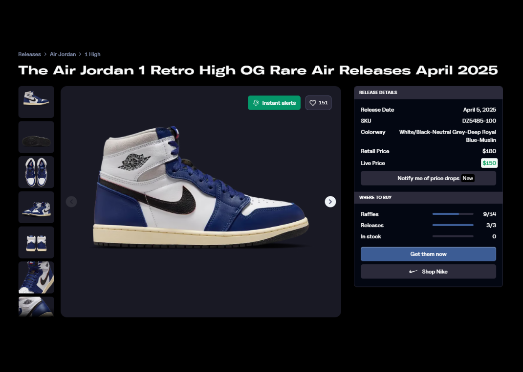 Where to Buy the Air Jordan 1 Retro High OG Rare Air