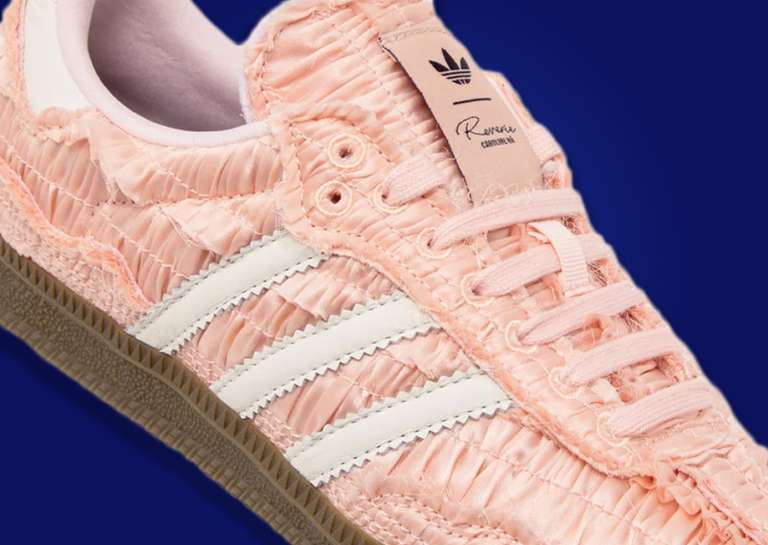 Caroline Hu x adidas Samba Pink Midfoot Detail