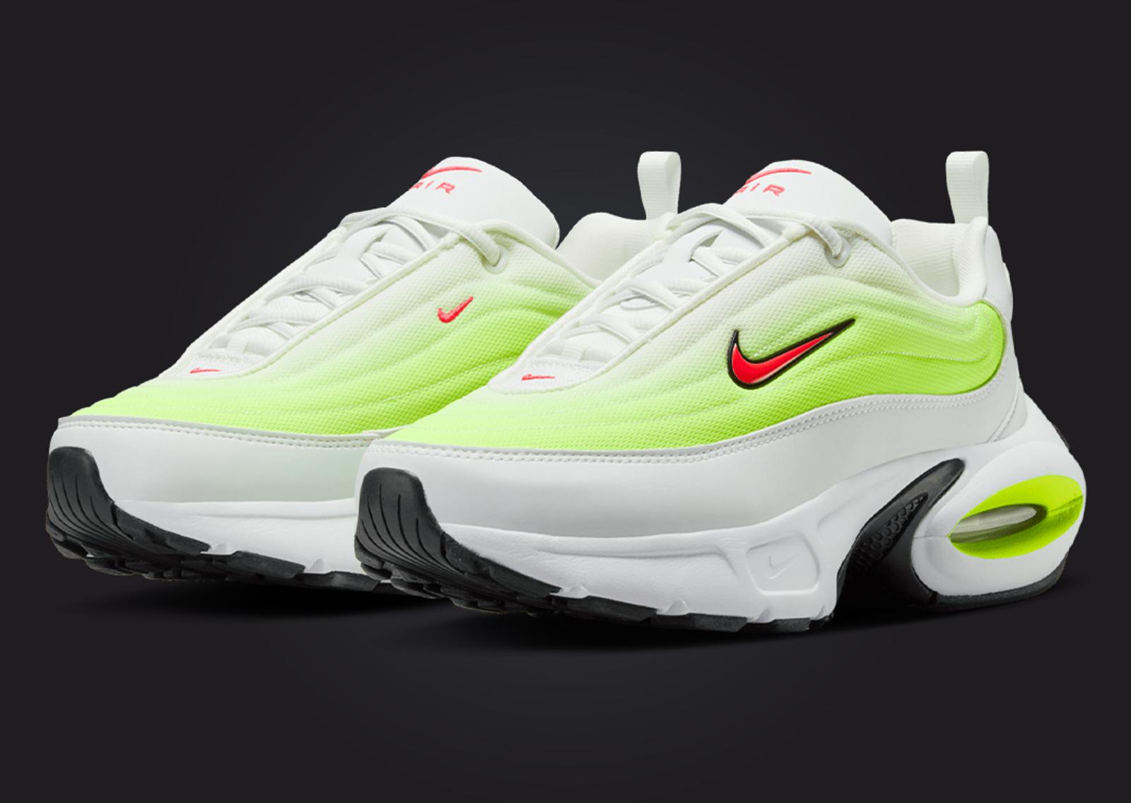 Nike Air Max Portal Summit White Bright Crimson Volt (W) Angle