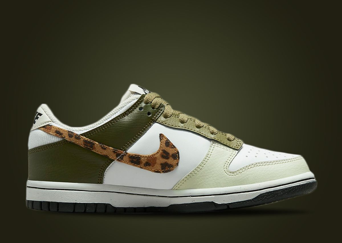 Nike Dunk Low Olive Leopard (GS) Medial