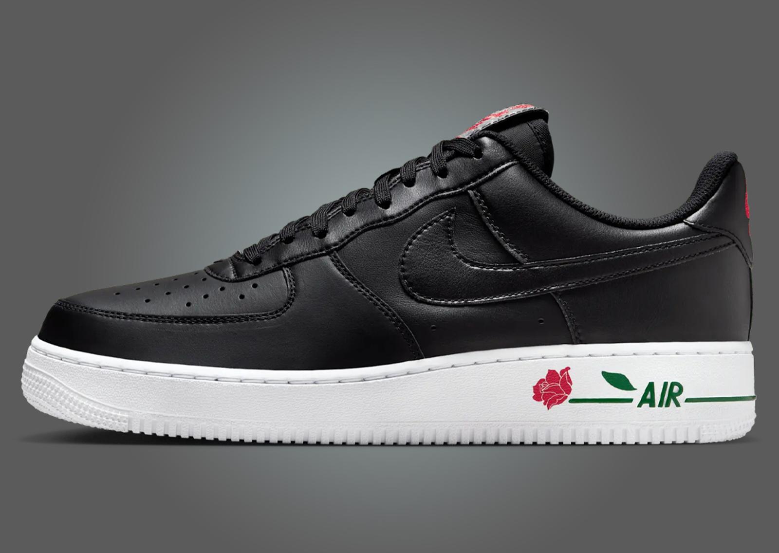 Nike Air Force 1 Low Roses Black White Lateral