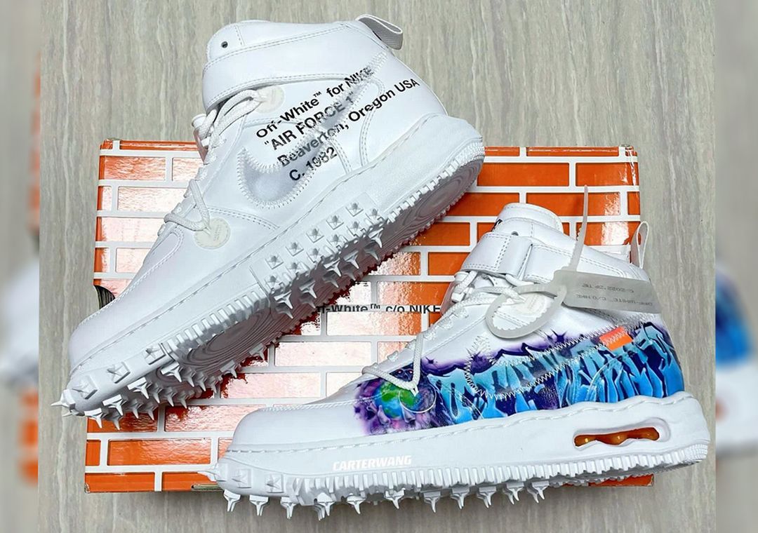 The Off-White x Nike Air Force 1 Mid White Graffiti Releases June 22