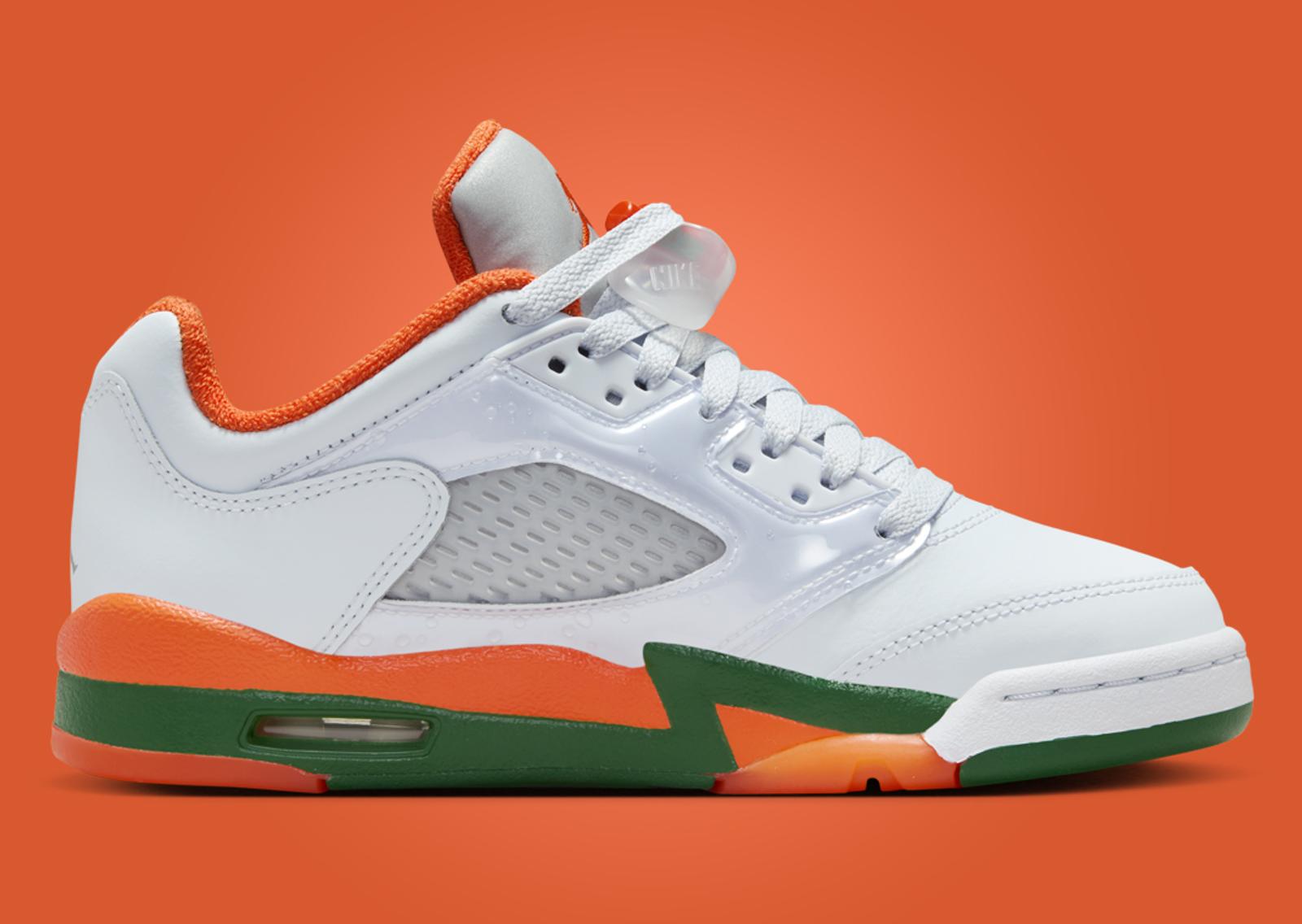 Air Jordan 5 Retro Low Hurricanes (GS) Medial