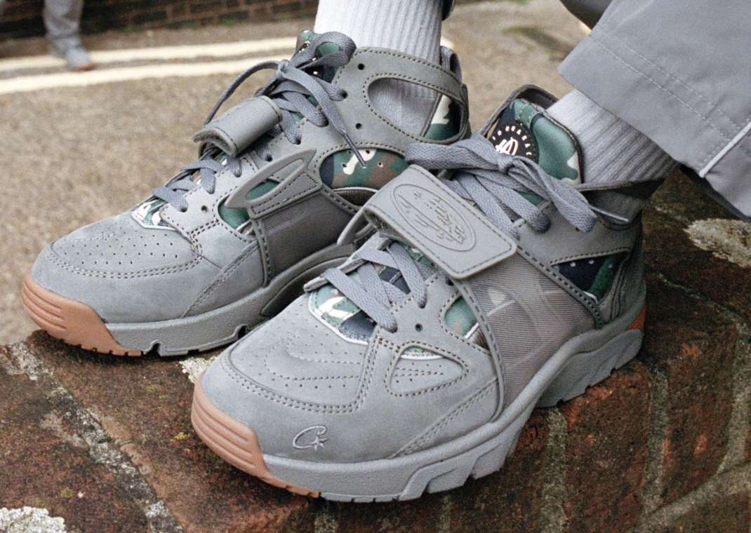 The Corteiz x Nike Air Trainer Huarache Black Releases in