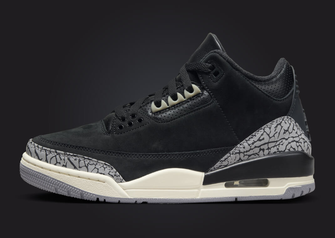 Jordan 3 black outlet grey