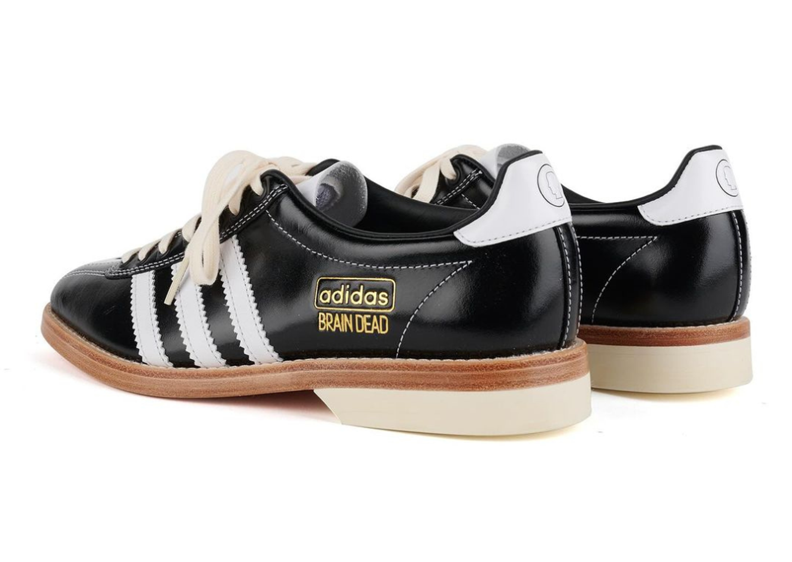 Brain Dead x adidas Bowling Shoe Black Heel Angle