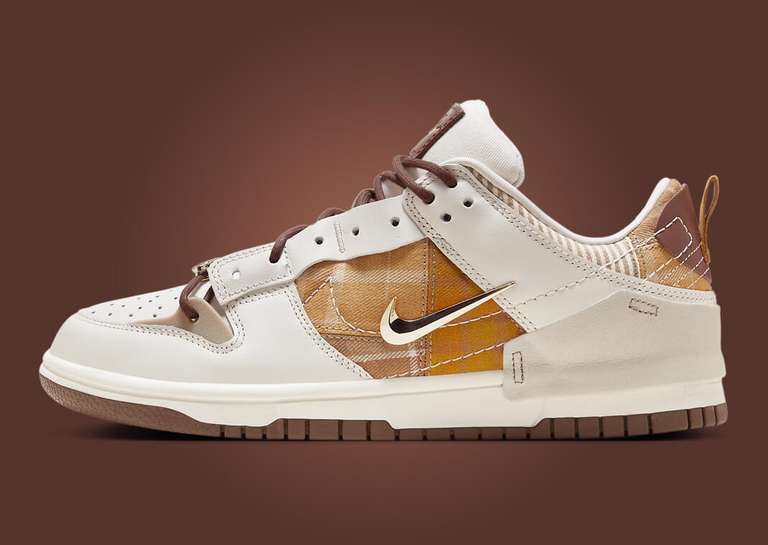 Nike Dunk Low Disrupt 2 Brown Plaid (W) Lateral Side