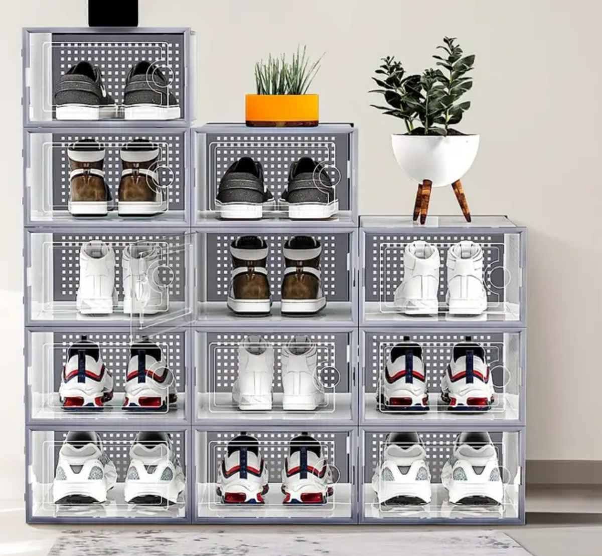 Transparent Shoe Display Drawers