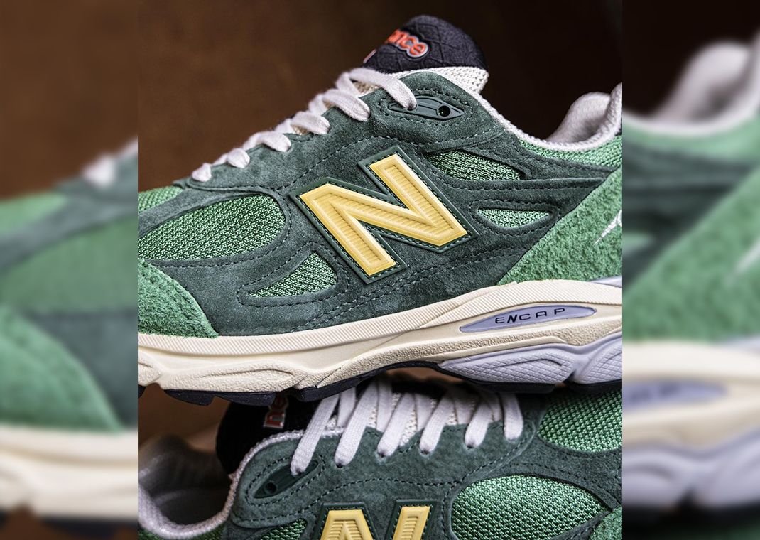 The New Balance 990v3 Made in USA By Teddy Santis Green